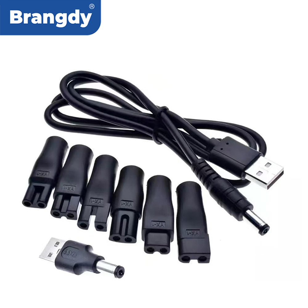 Beard Trimmer - 8 Stück Netzkabel, 5-V-Ersatz-Ladegerät, USB-Adapter, geeignet