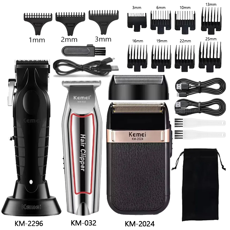 Electric Shaver Rotary - Kemei Haarschneidemaschine KM-2296 KM-032 KM-2024 Kit