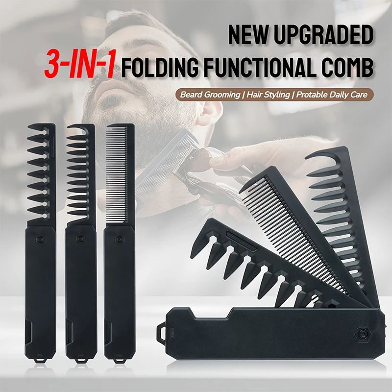 3-in-1 faltbarer Bartkamm für  – Mens Grooming Travel Kit Bewertung und Preis